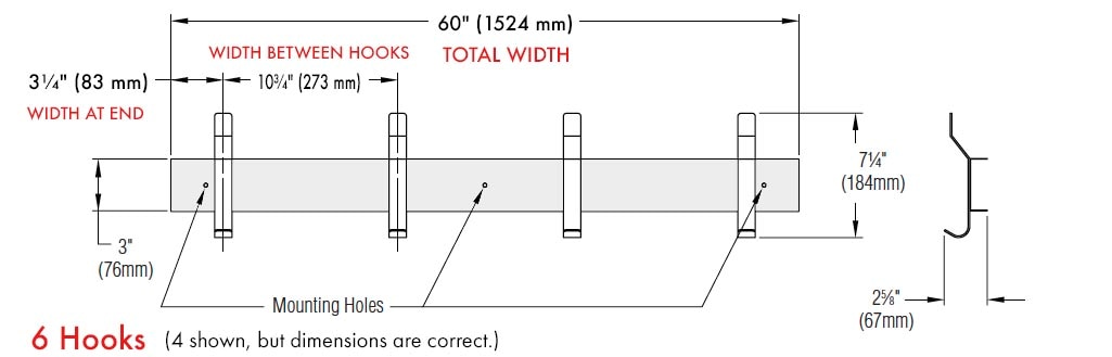 Measurement Diagram for Bradley 9946-000000