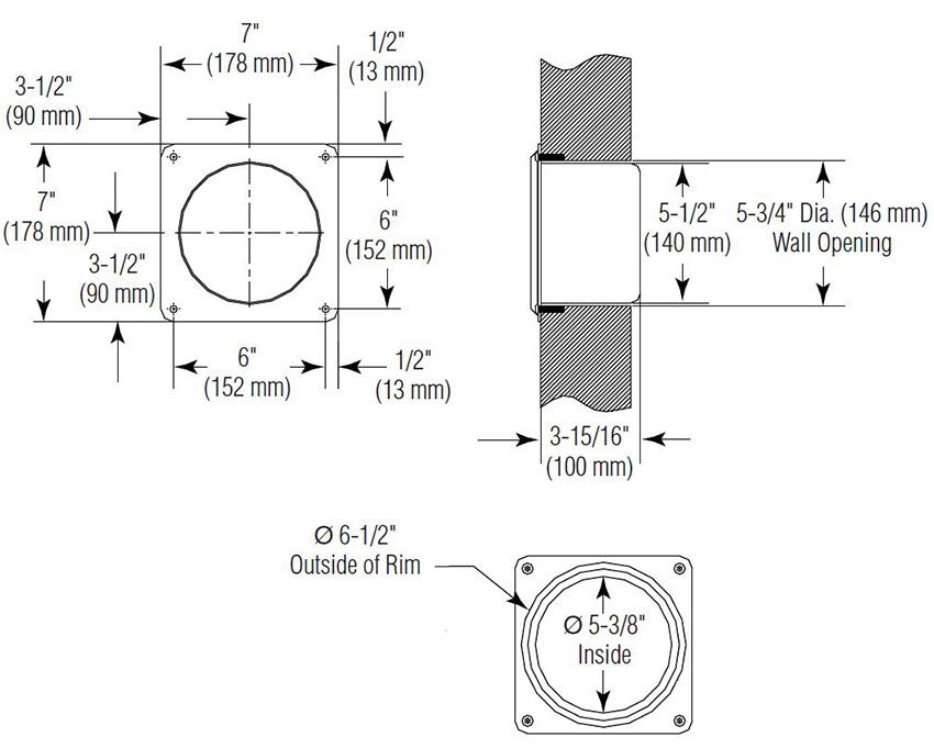 Bradley SA12 Measurements Diagram