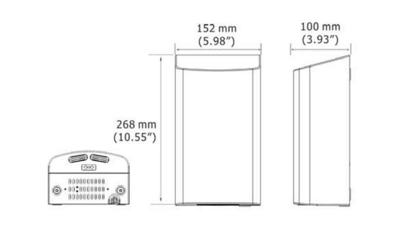 FastDry EcoSwift01B Hand Dryer Measurement Diagram