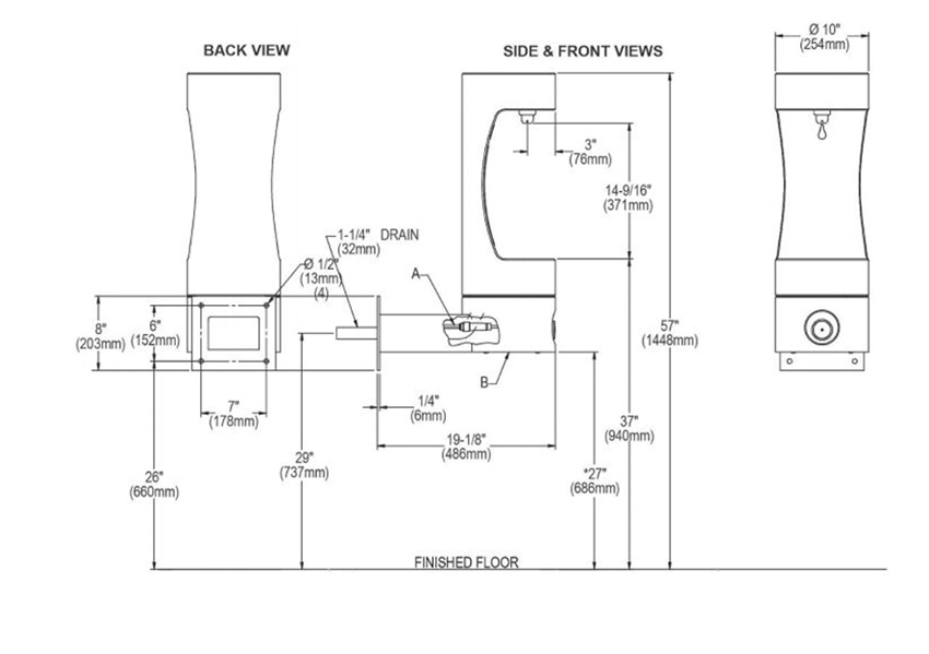 Elkay LK4405BFMeasurement Diagram