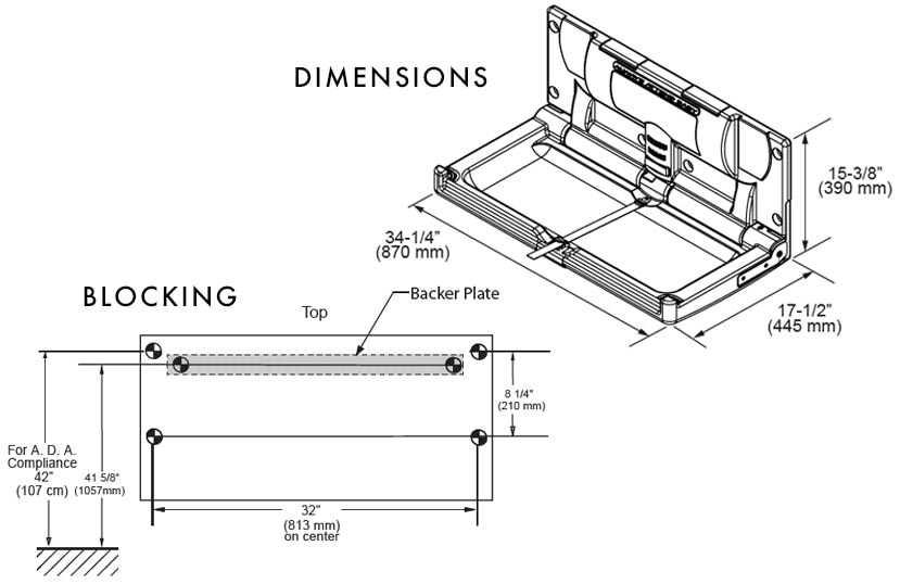 Foundations 100-EH-BP Measurement Diagram