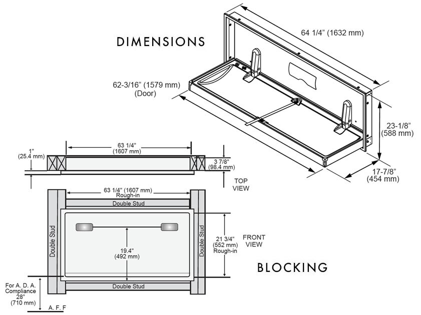 Foundations 100SSE-R Measurement Diagram