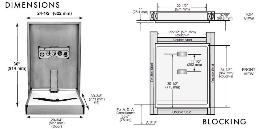 Foundations 100SSV-R Measurement Diagram