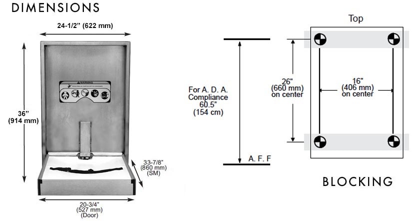 Foundations 100SSV-SM Measurement Diagram