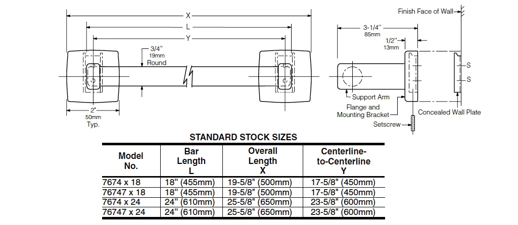 Measurement dimensions for Gamco Heavy Duty 18