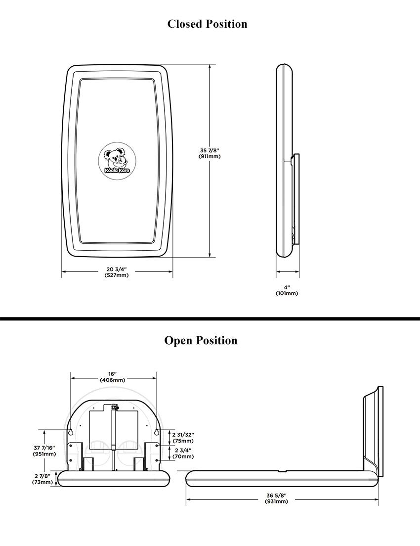 Measurements for Koala KB301-00