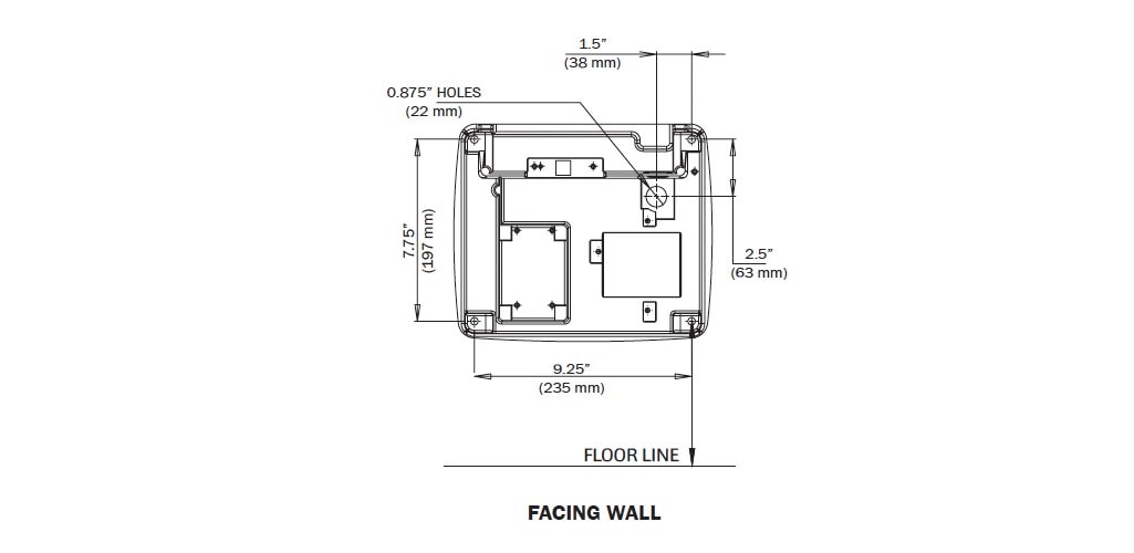 Diagram Showing Measurements for AirStyle Model: DB-974