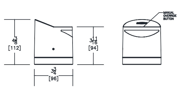 Zurn ZERK-C-WS1-TM Measurement Diagram