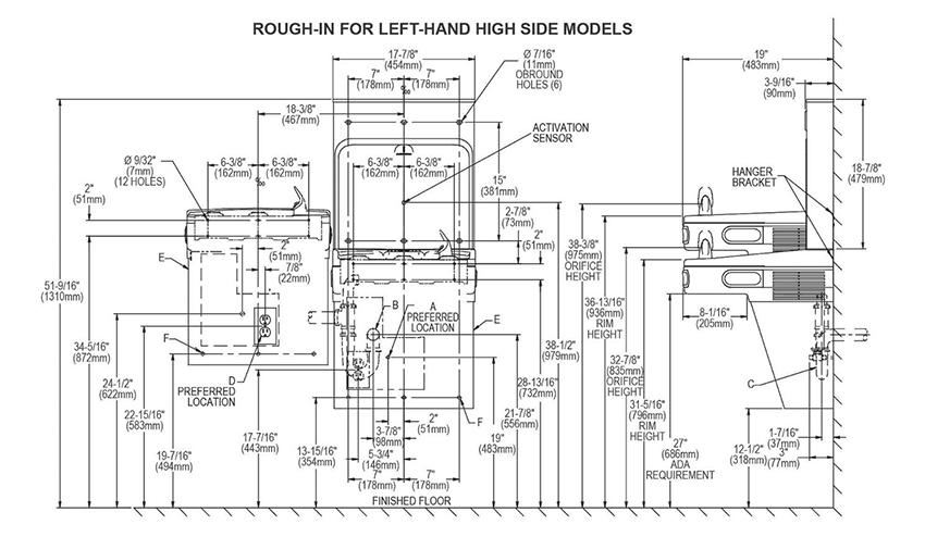 Elkay EZSTLDDWSLK Measurement Diagram