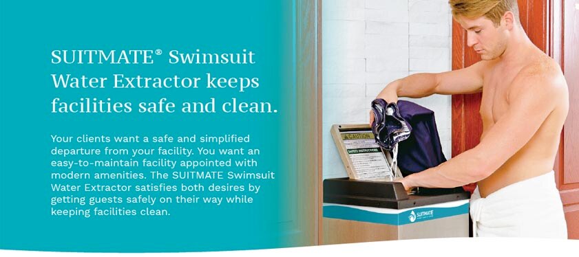 Super fast dry time, no dripping suits across the floor, guests save time and clear space more quickly in the locker room. Terrific pool amenity.