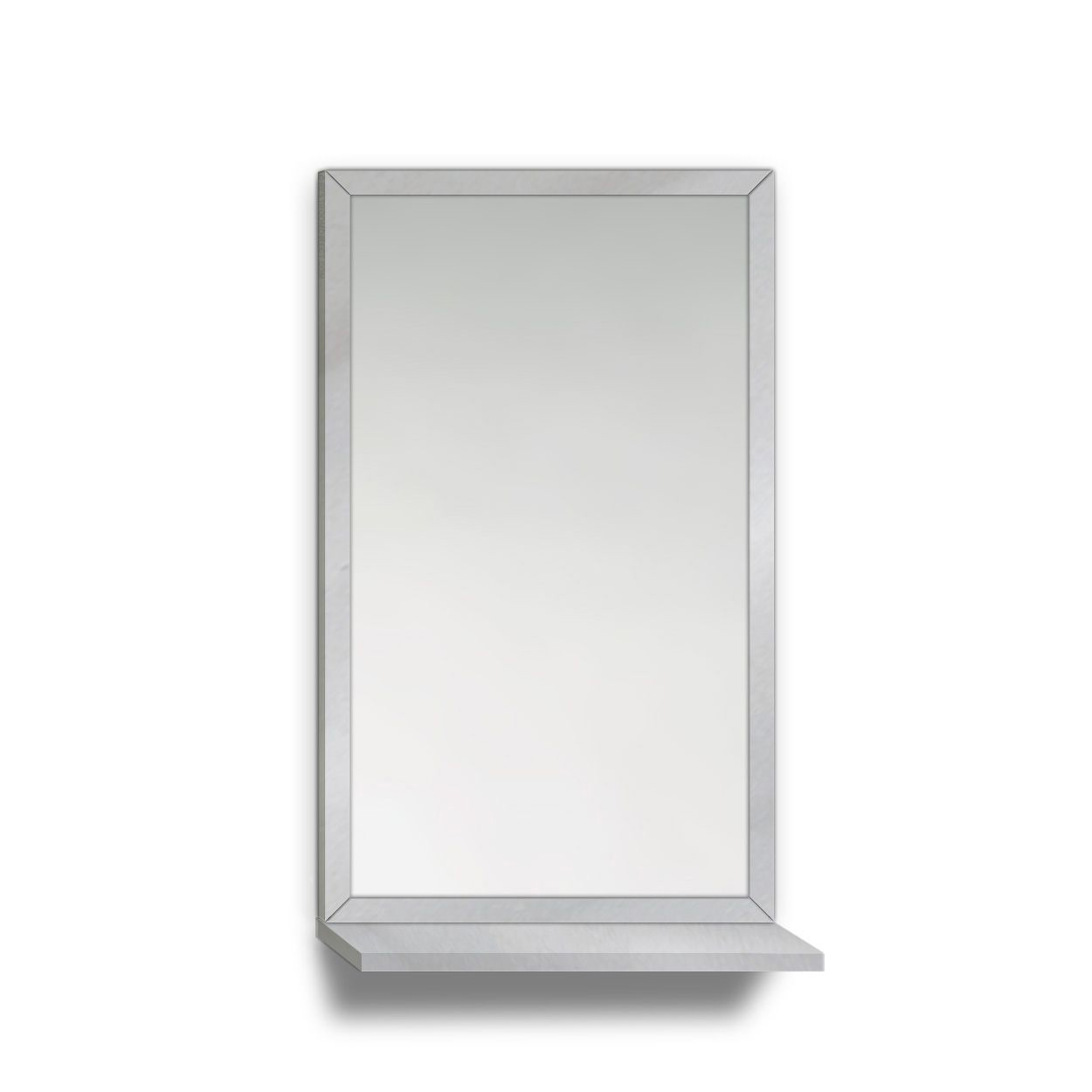 ASI 36"H x 18"W Stainless Steel Inter-Lock Framed Bath Vanity Wall Mirror 0600 