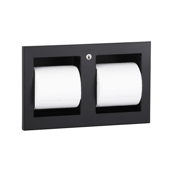 Recessed Toilet Paper Holder in Matte Black