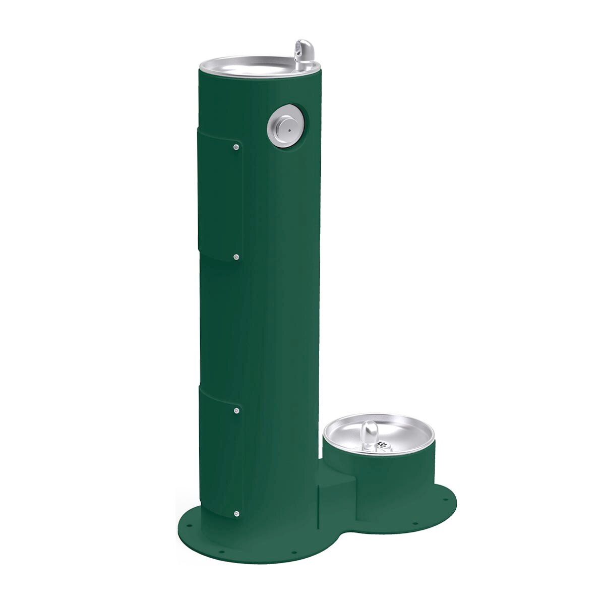 Elkay LK4400DB Elkay Outdoor Drinking Fountain Tubular with Dog Bowl Evergreen
