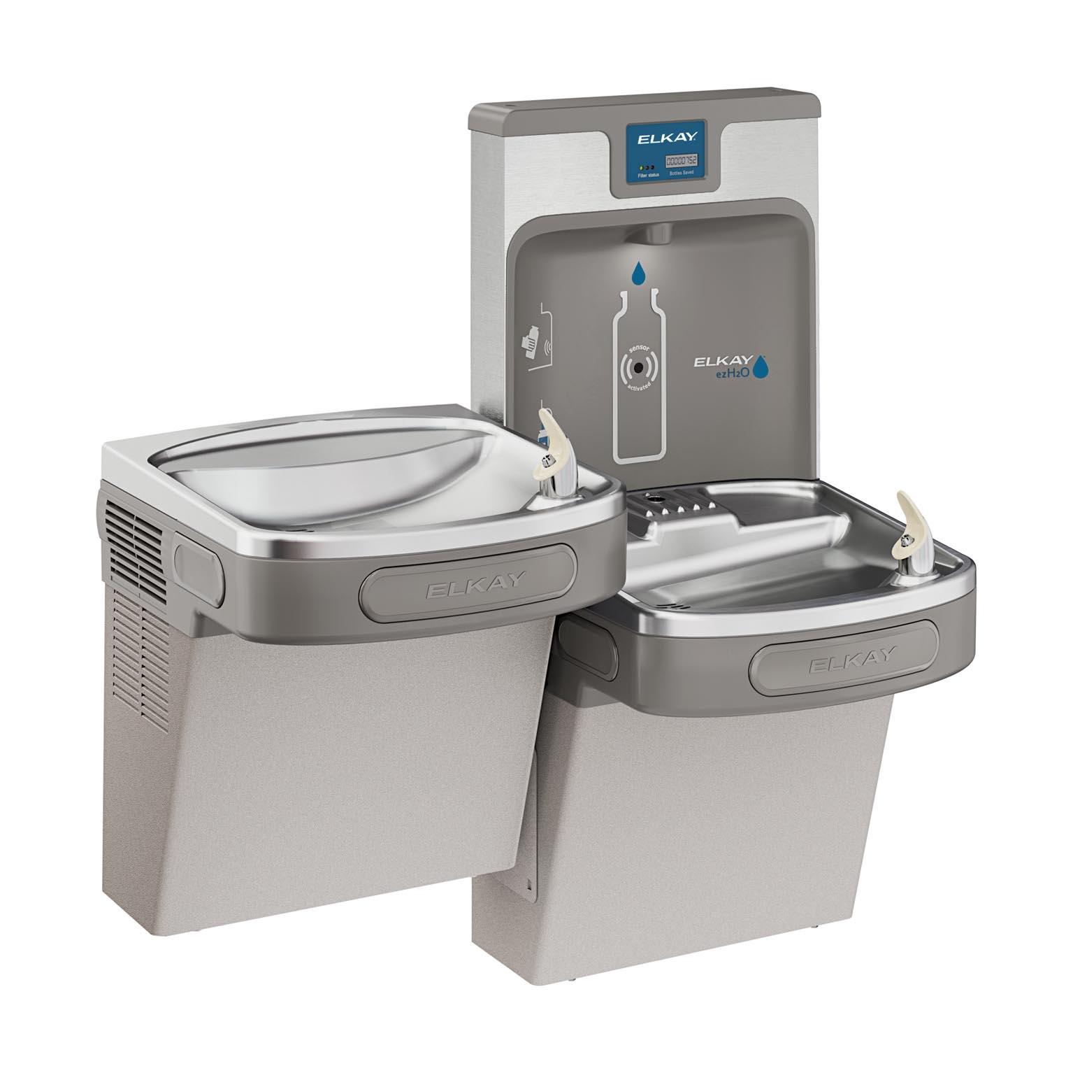 Elkay LZSTL8WSLP High Low Drinking Fountain with Bottle